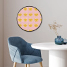 Katten - Patroon - Roze Fotolijst rond zonder passe partout klein 856 -sfeer2