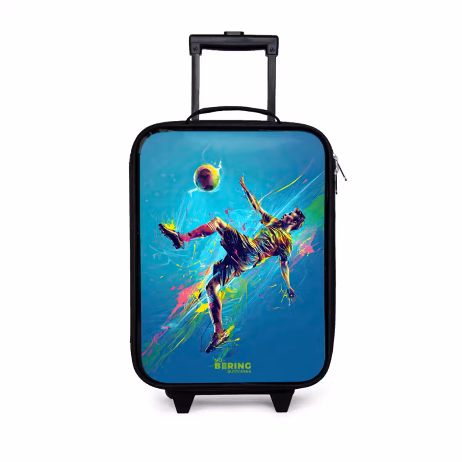 Kinderkoffer - Zwart - Neon - Voetbal - Schop - Kleurrijk