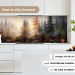Bospad - Herfstbladeren - Natuur - Schilderachtig - Oranje keuken achterwand 2 middel -sfeer4_NL