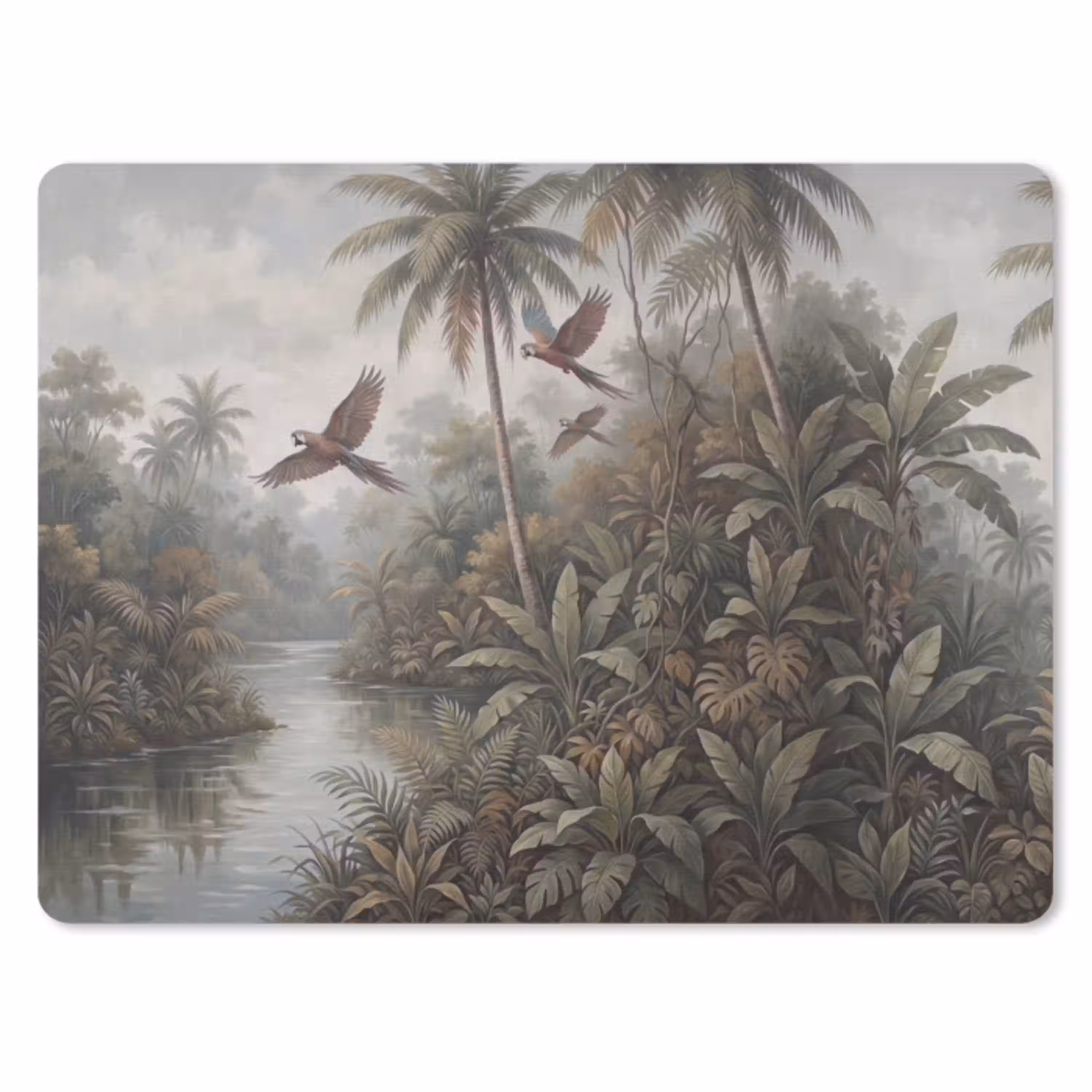 Vogel - Vliegend - Tropisch - Landschap - Klassiek muismat rubber klein -3d