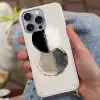 Cirkels - Strepen - Minimalistisch - Zwart Hoesje iPhone 16 Pro Max met koord klein -sfeer3