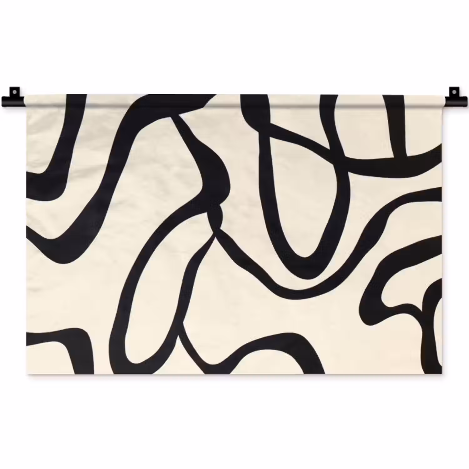 Wandkleed - Abstract - Lijnen - Modern - Beige