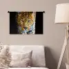 Luipaard - Dieren - Portret - Wilde dieren - Zwart Wandkleed katoen klein -sfeer4