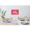 Modern - Hello - Oranje Muursticker klein -eettafel