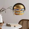 Delftsblauw - Goud - Burger Wandcirkel behangsticker klein -sfeer3