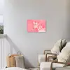 Zebra - Pink - Verf Tuinposter op houten frame 2 cm dik klein -sfeer1