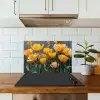 Tulpen - Geel - Penseelstreken - Abstract keuken achterwand spatscherm klein -sfeer2
