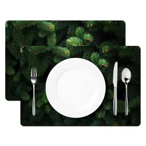 Sparrentakken - Knoppen - Naalden - Groen Placemat vinyl groot -zzsfeer2_Kitchenyeah-website