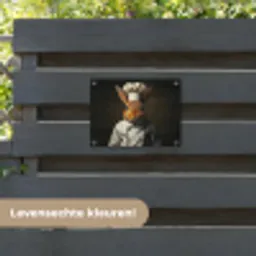 Konijn - Kok - Dier tuinposter los doek klein -sfeer3