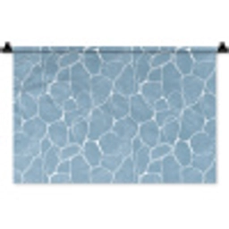 Organisch - Patroon - Blauw Wandkleed katoen klein 269 -zz3d