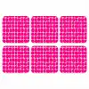 Stippen - Patroon - Roze onderzetter kurk middel 366 -3d
