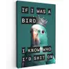Parkiet - Turquoise - Quotes - Decoratie canvas 2cm klein -z3d