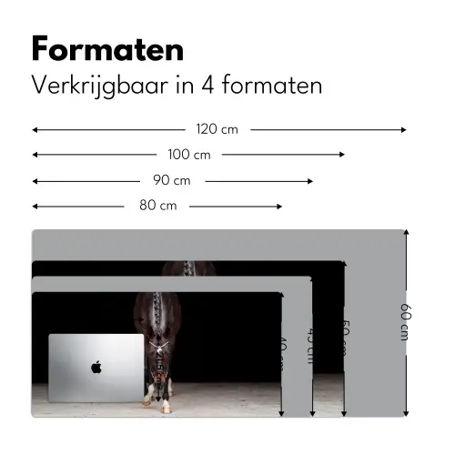 Paard - Modern - Portret Muismat XXL klein -sfeer5