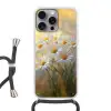 Madeliefjes - Wit - Zonlicht Hoesje iPhone 16 Pro Max met koord klein -3d