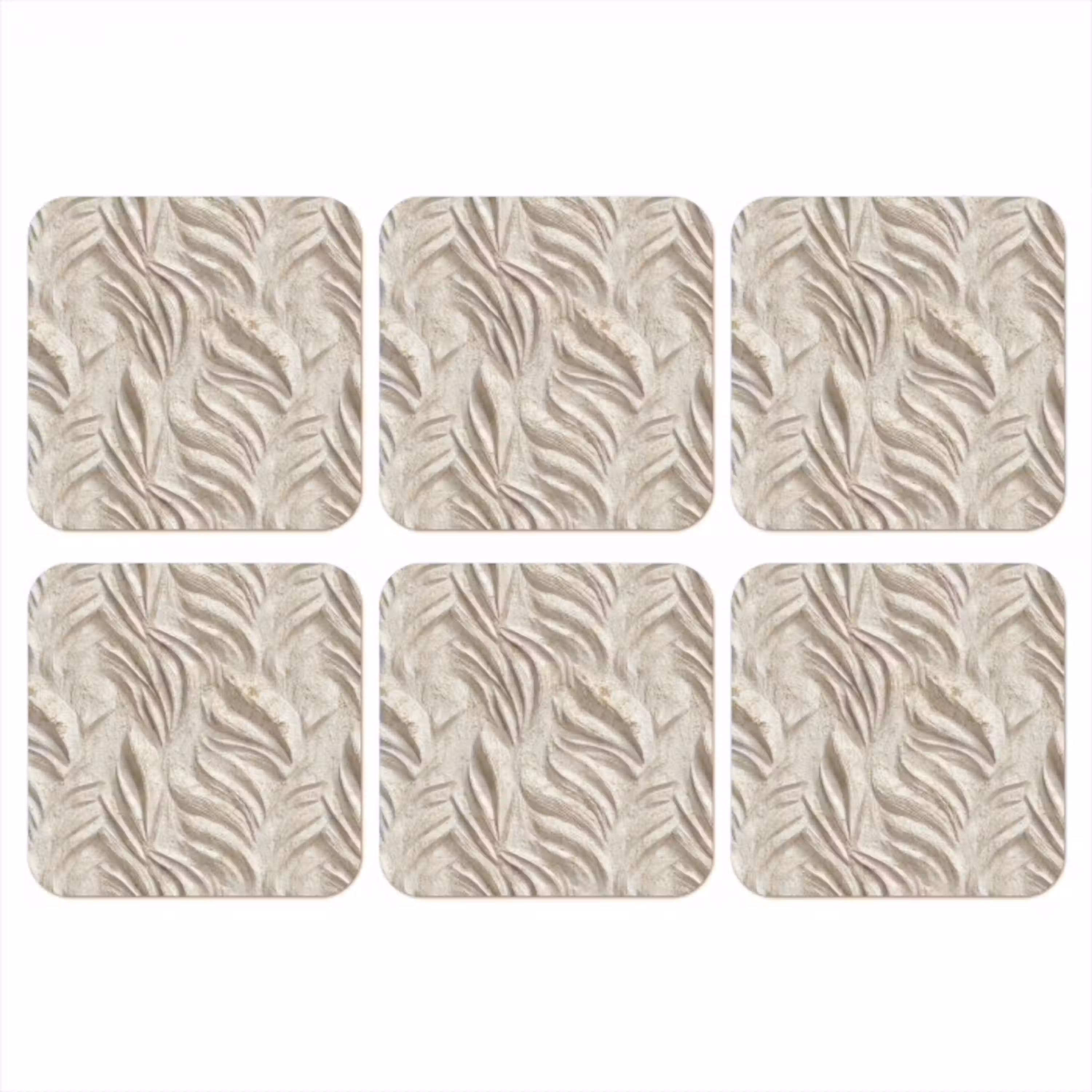 Textuur - Reliëf - Beige onderzetter kurk middel 366 -3d