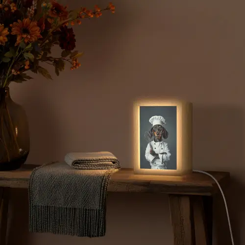 Hond - Garde - Kok Light Box met kabel (Tafellamp) klein -sfeer4