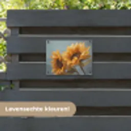 Zonnebloemen - Geel - Wazig tuinposter los doek klein -sfeer3