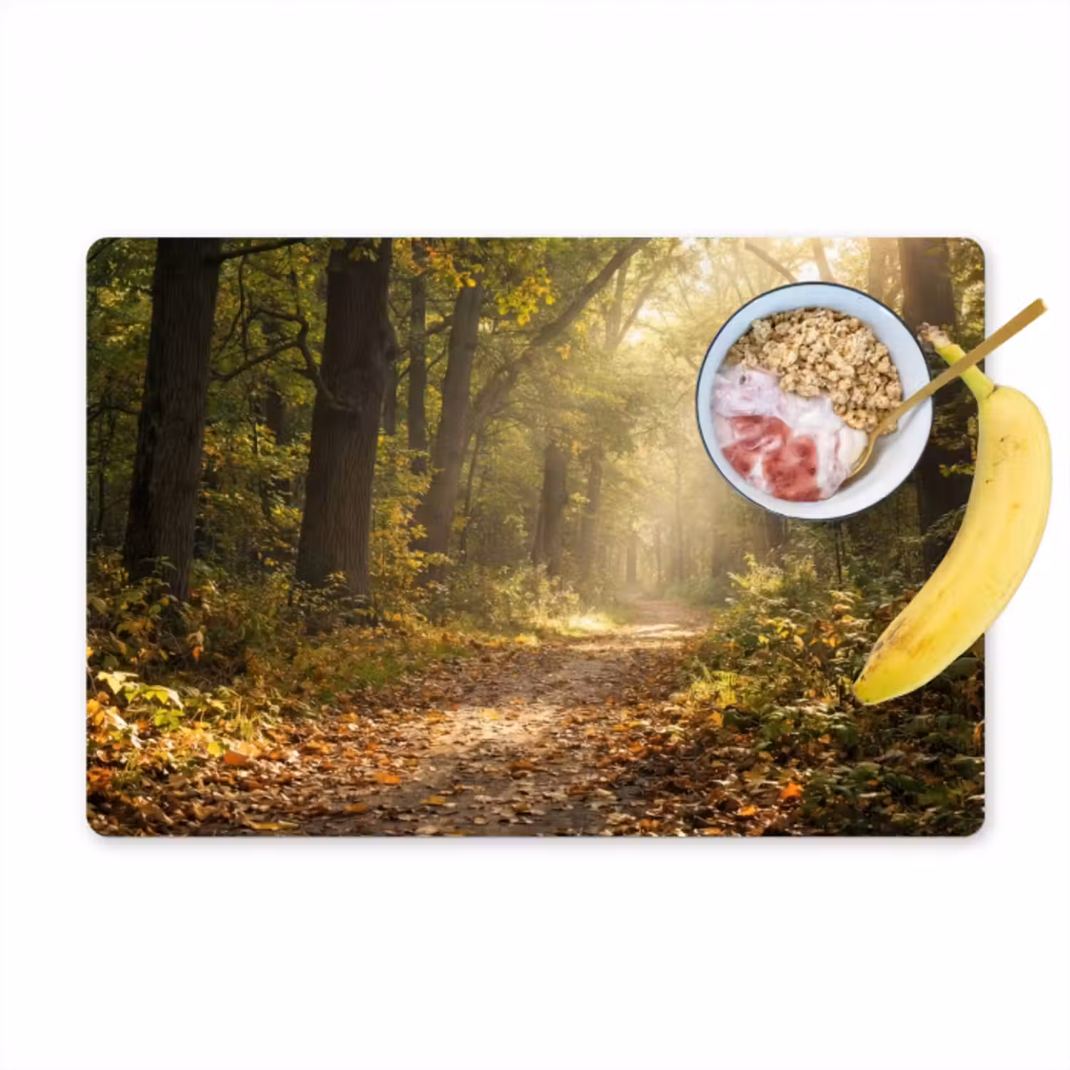 Tischset - 6 Stück - Sonnenlicht - Waldweg - Bäume