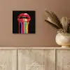 Lippen - Kleuren - Zwart aluminium wit klein -sfeer4