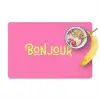 Roze - Groene Bonjour - art-deco Placemat vinyl groot -zzzproduct_Kitchenyeah-website