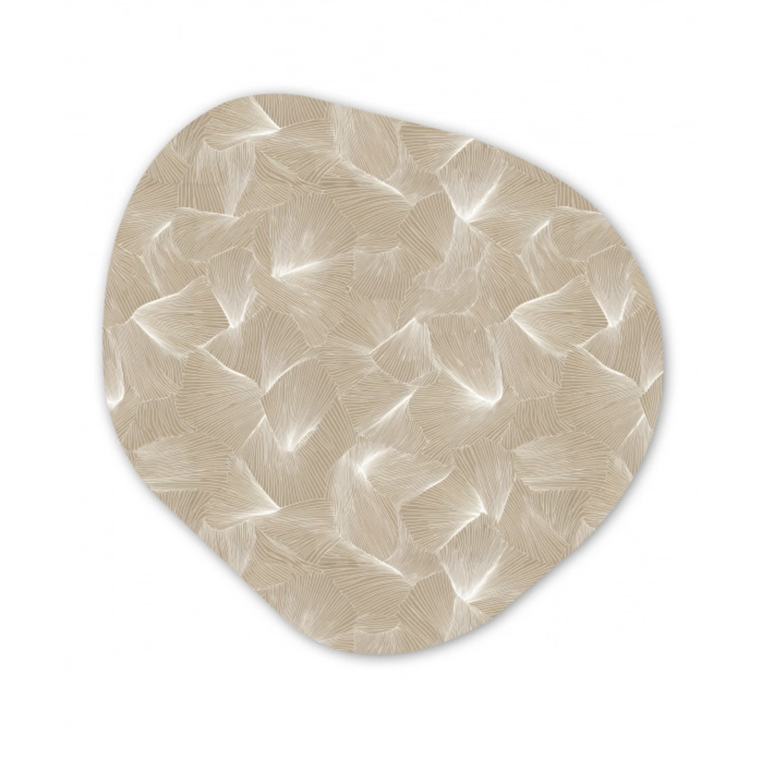 Organisch - Textuur - Beige Wandcirkel Organisch Forex 3mm klein 629 -3d