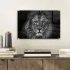 Leeuw - Dieren - Zwart - Wit plexiglas 5mm klein -sfeer1