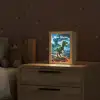 Dino - Lava - Groen - Jongens Light Box met kabel (Kinderlampje) klein -sfeer1_kind