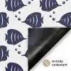 Oceaan - Vis - Blauw - Wit Deurmat klein 898 -antislip_NL