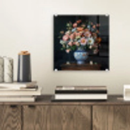 Hout - Vaas - Kleuren - Bloemen plexiglas 5mm klein -sfeer1