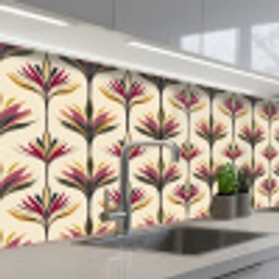 Waaier - Motief - Kleurrijk keuken achterwand 2 middel 871 -3d_schuin