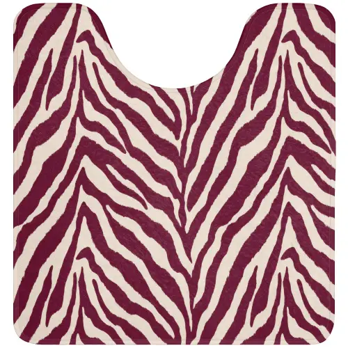 Zebra - Motief - Bordeaux - Rood WCmat U-uitsnede middel 1014 -3d