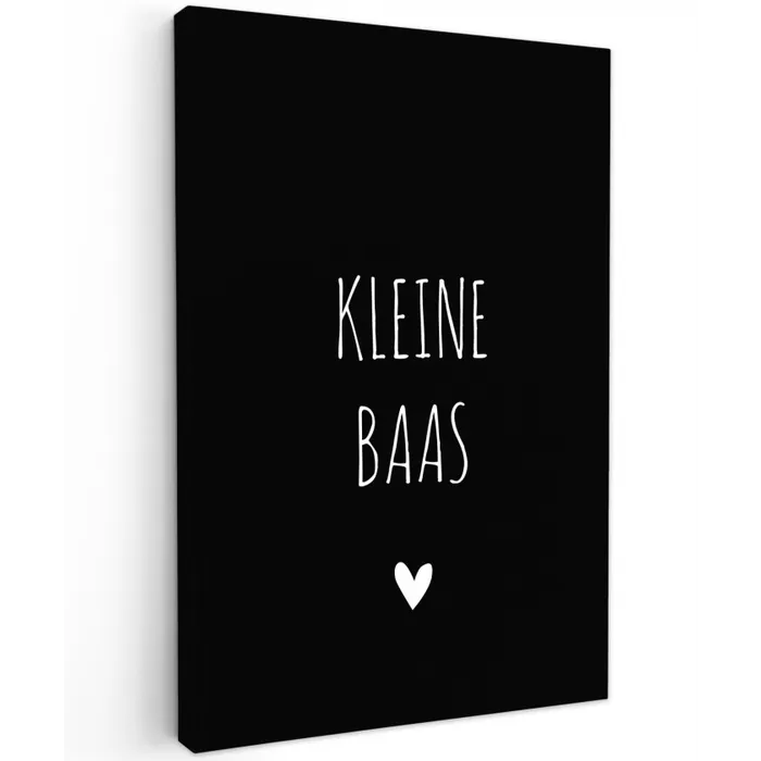 Spreuken - Kleine baas - Quotes Tuinposter op houten frame 2 cm dik klein -3d
