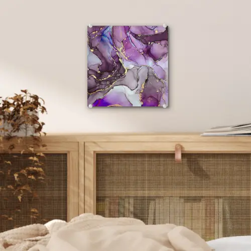 Marmer - Roze - Paars - Gold plexiglas 5mm klein -sfeer4