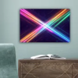 Kruisen - Lasterstralen - Neon canvas 2cm klein -sfeer4
