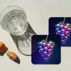 Paars - Disco - Feest - Druif onderzetter kurk middel -sfeer4