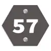 Grijs - Traditioneel Naambord Hexagon klein -3d