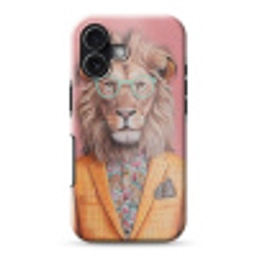 Leeuw - Pak - Geruit - Bril Toughcase MagSafe Apple iPhone 17 klein -3d