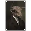 Oude Meesters - Schotse Hooglander - Dieren tuinposter los doek klein -3d