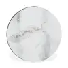 Beton - Grijs - Wit Wandcirkel aluminium klein -3d