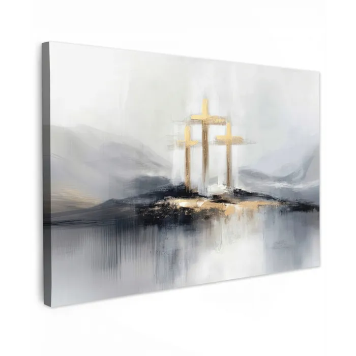 Abstract - Schilderij - Christendom - Kruis canvas 2cm klein -z3d
