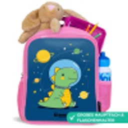 Dino - Planeet - Ster - Blauw Kinderrugzak - Roze middel -inhoud_DE