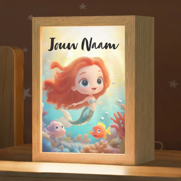 Zeemeermin - Vissen - Koraal Light Box met kabel (Kinderlampje) klein -zzz_3d_website