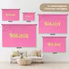Roze - Groene Bonjour - art-deco Wandkleed katoen klein -tsfeer8_DE