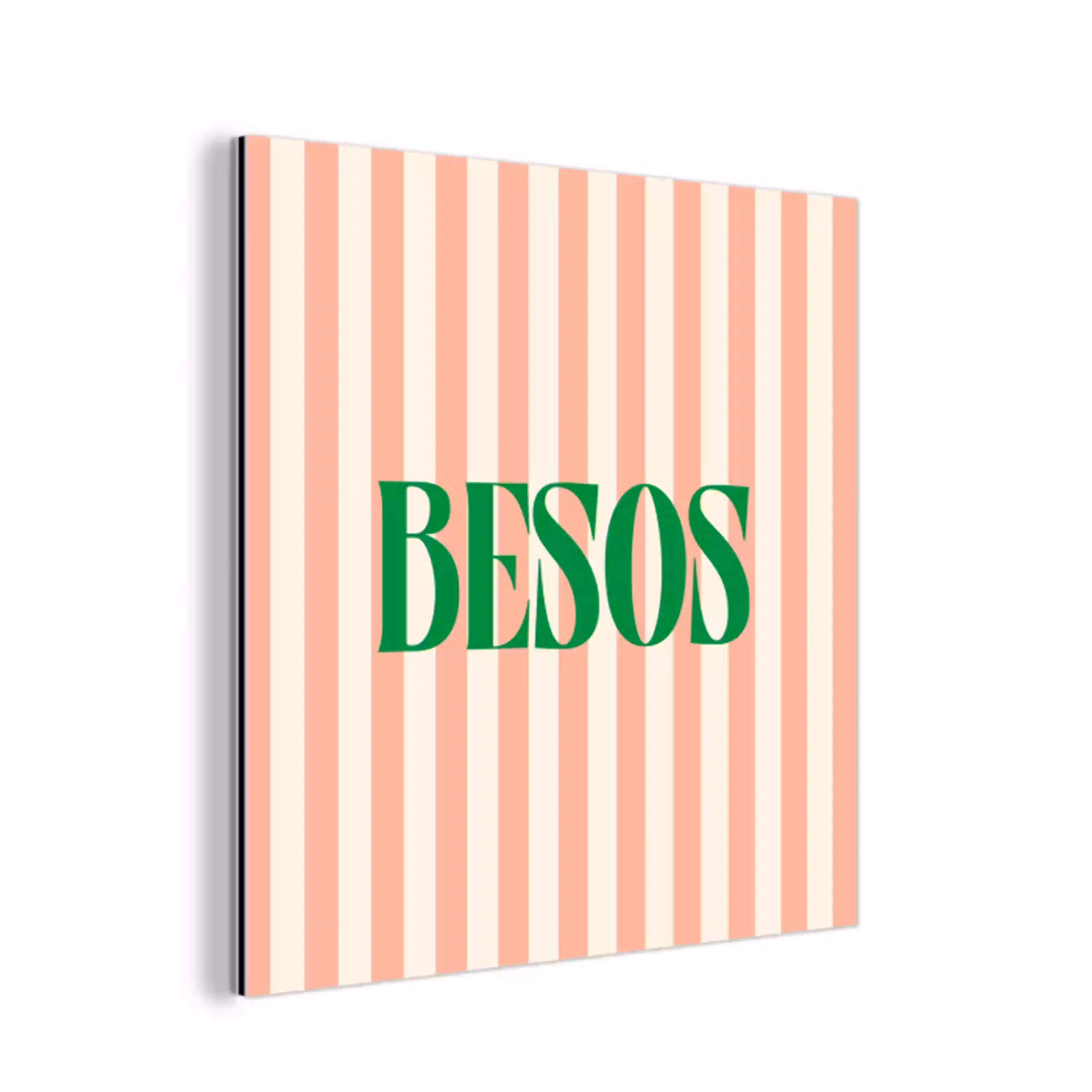 Zachtroze - Groen- Strepen - Besos aluminium wit klein -3d