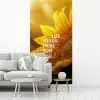 Zonnebloem - Close up - Geel - Quote fotobehang vinyl groot -woonkamer