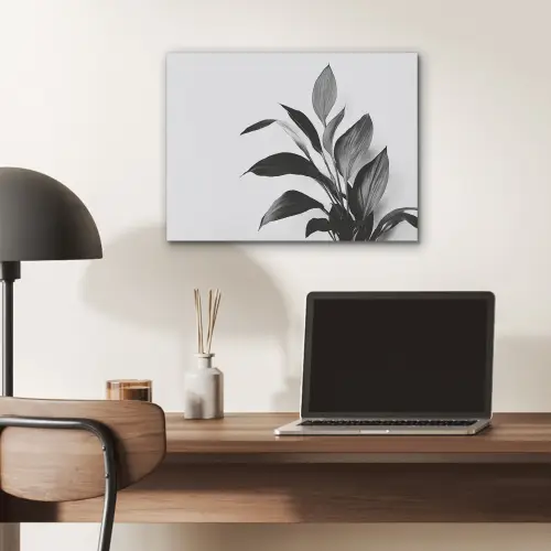 Plant - Bladeren - Minimalistisch - Zwart PET vilt klein -sfeer5