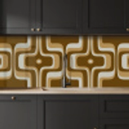 Retro - Design - Bruin keuken achterwand 2 middel 871 -sfeer1
