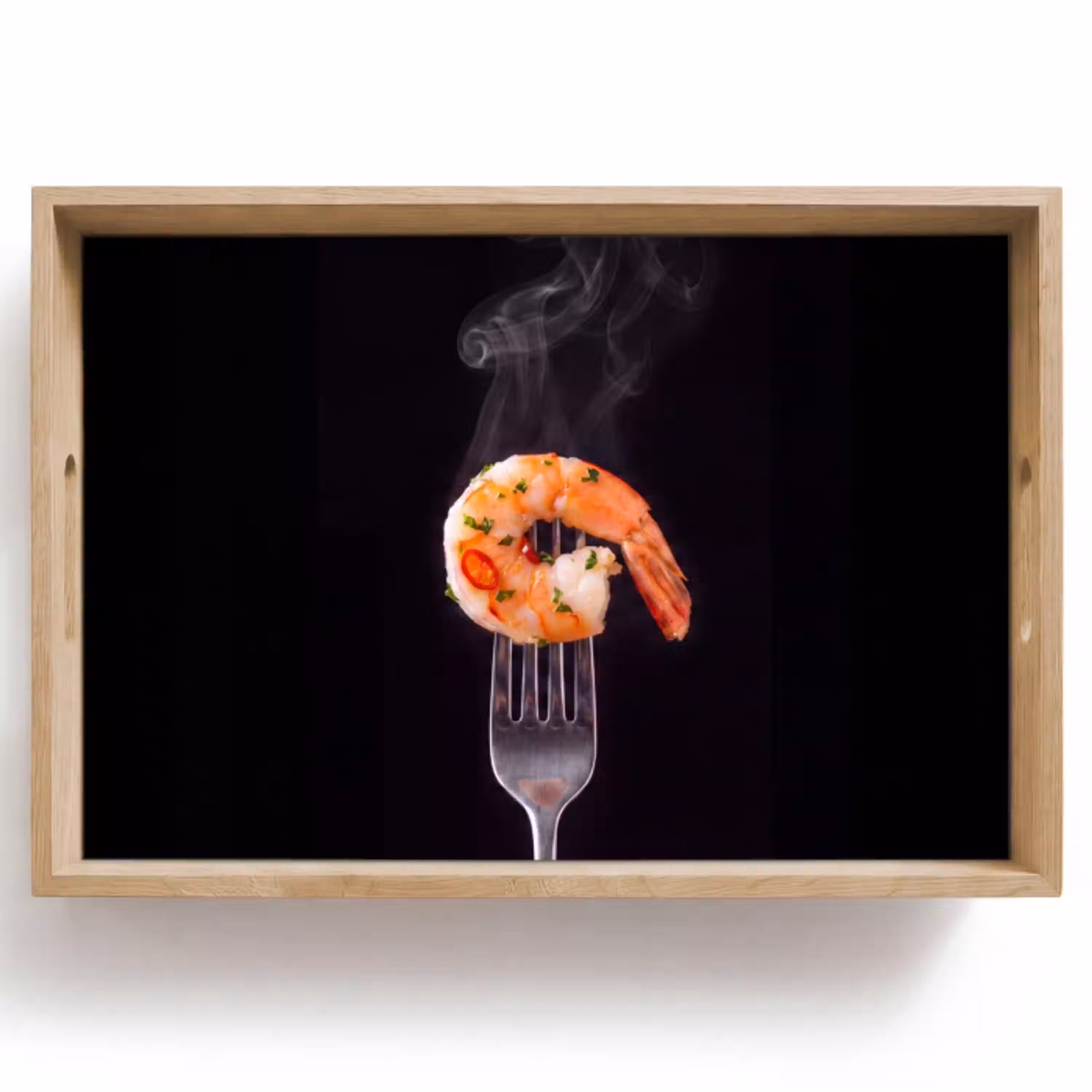Eten - Garnaal - Vork Dienblad Rechthoek middel -z3d_shopping