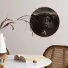 Schotse hooglander - Goud - Koebel - Hoorns - Dieren Wandcirkel kunststof plaat 5mm dik klein -sfeer4