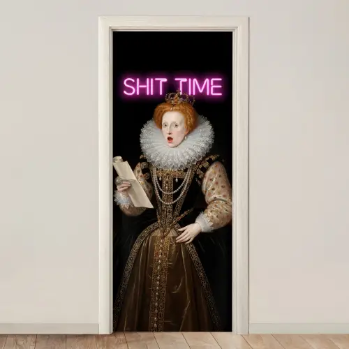 Portret - Humor - Neon deurposter klein -3d_beige